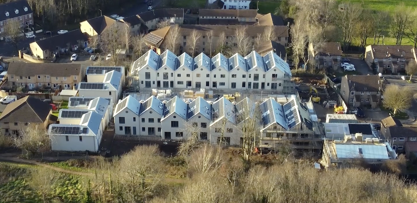 Water Lilies Community - Aerial view of sustainable homes
